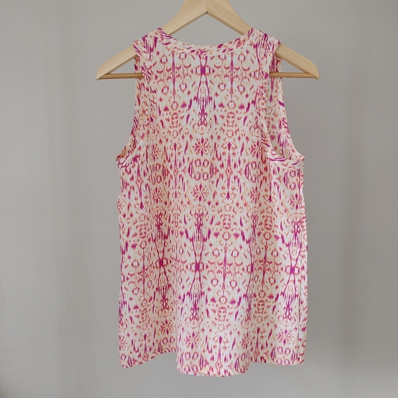 Joie Silk Tank Top Alena Ikat Print Size XS Sleeveless Blouse - Picture 6 of 16